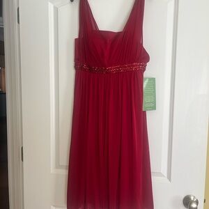Nice party dress- tags still on it. Burgundy- too small for me now